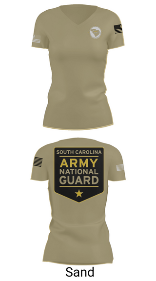 Womens Short Sleeve Vneck Shirt, Scarng, National Guard, Teamtime, Team time, sublimation, custom sports apparel, team uniforms, spirit wear, spiritwear, sports uniforms, custom shirts, team store, custom team store, fundraiser sports, apparel fundraiser