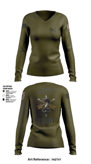 Womens Long Sleeve Vneck Shirt, SWAT, Police, Teamtime, Team time, sublimation, custom sports apparel, team uniforms, spirit wear, spiritwear, sports uniforms, custom shirts, team store, custom team store, fundraiser sports, apparel fundraiser