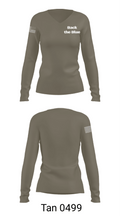 Back the Blue 55967322 Women's Long Sleeve V-neck Shirt - 39