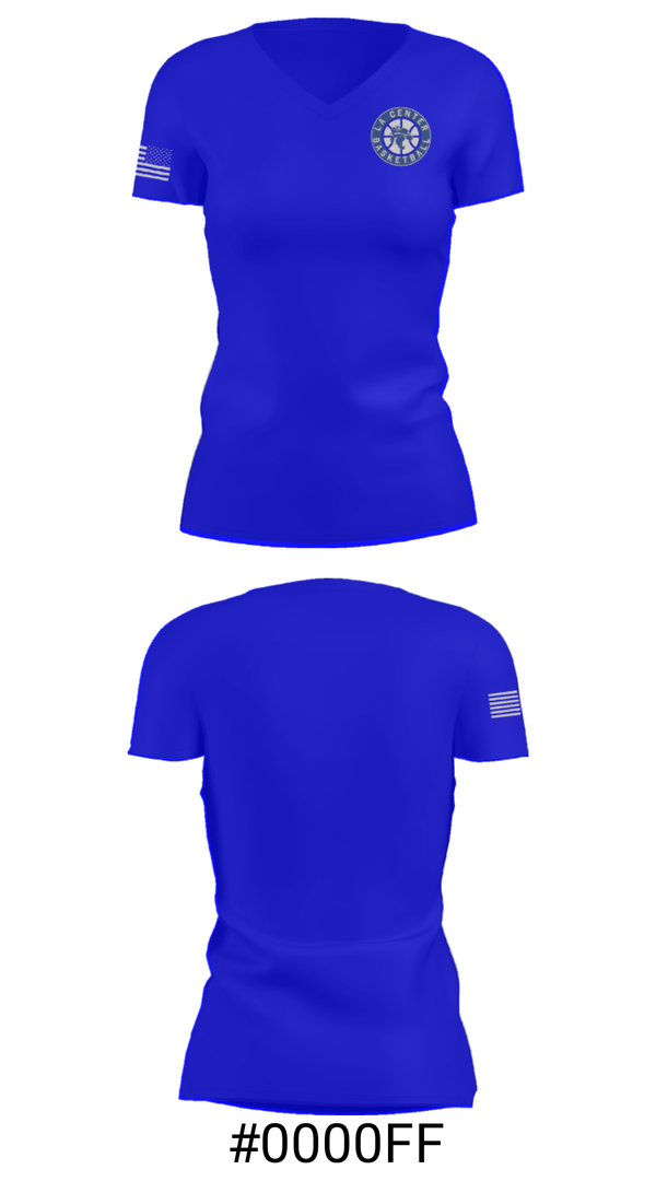 Women's Short Sleeve Vneck Shirt, La Center High School Basketball, Women's Basketball, Teamtime, Team time, sublimation, custom sports apparel, team uniforms, spirit wear, spiritwear, sports uniforms, custom shirts, team store, custom team store, fundraiser sports, apparel fundraiser