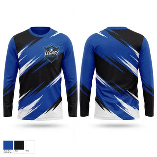 Long Sleeve Performance Shirt, Legacy Baseball, Baseball, Teamtime, Team time, sublimation, custom sports apparel, team uniforms, spirit wear, spiritwear, sports uniforms, custom shirts, team store, custom team store, fundraiser sports, apparel fundraiser