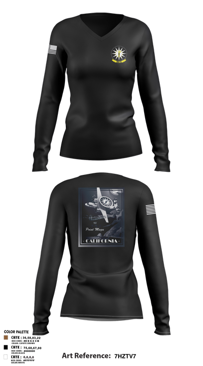 SUNKINGS 4465091 Women's Long Sleeve V-neck Shirt - 3
