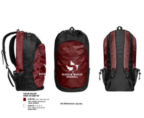 Gear Bag, Seaholm Maples Baseball, Baseball, Teamtime, Team time, sublimation, custom sports apparel, team uniforms, spirit wear, spiritwear, sports uniforms, custom shirts, team store, custom team store, fundraiser sports, apparel fundraiser