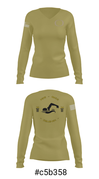 Women's Long Sleeve Vneck Shirt, Delphi Community High School Swimming, Swimming, Teamtime, Team time, sublimation, custom sports apparel, team uniforms, spirit wear, spiritwear, sports uniforms, custom shirts, team store, custom team store, fundraiser sports, apparel fundraiser