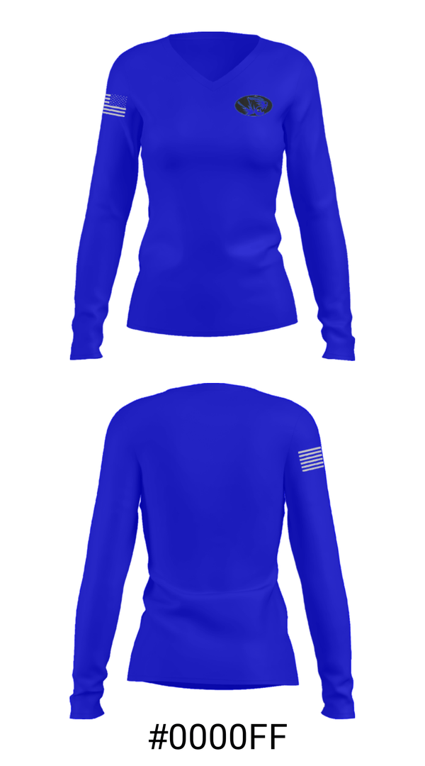 Women's Long Sleeve Vneck Shirt, Stroud Middle School Basketball, Women's Basketball, Teamtime, Team time, sublimation, custom sports apparel, team uniforms, spirit wear, spiritwear, sports uniforms, custom shirts, team store, custom team store, fundraiser sports, apparel fundraiser