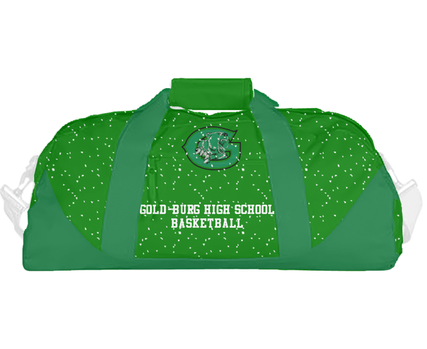 Duffle Bag, Gold-Burg High School Basketball, Women's Basketball, Teamtime, Team time, sublimation, custom sports apparel, team uniforms, spirit wear, spiritwear, sports uniforms, custom shirts, team store, custom team store, fundraiser sports, apparel fundraiser