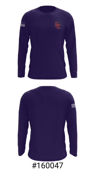 Edmonson County Wildcats 17892745 Long Sleeve Performance Shirt - 18