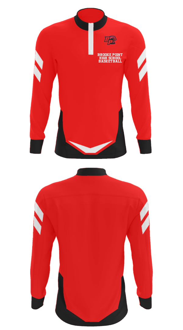 Quarter Zip Jacket, Brooke Point High School Basketball, Men's Basketball, Teamtime, Team time, sublimation, custom sports apparel, team uniforms, spirit wear, spiritwear, sports uniforms, custom shirts, team store, custom team store, fundraiser sports, apparel fundraiser