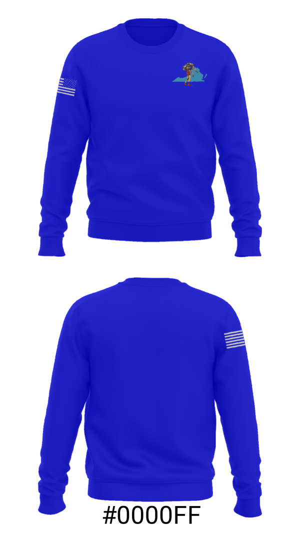 Crew Neck Sweatshirt, Virginia Challenge Wrestling Association, Wrestling, Teamtime, Team time, sublimation, custom sports apparel, team uniforms, spirit wear, spiritwear, sports uniforms, custom shirts, team store, custom team store, fundraiser sports, apparel fundraiser