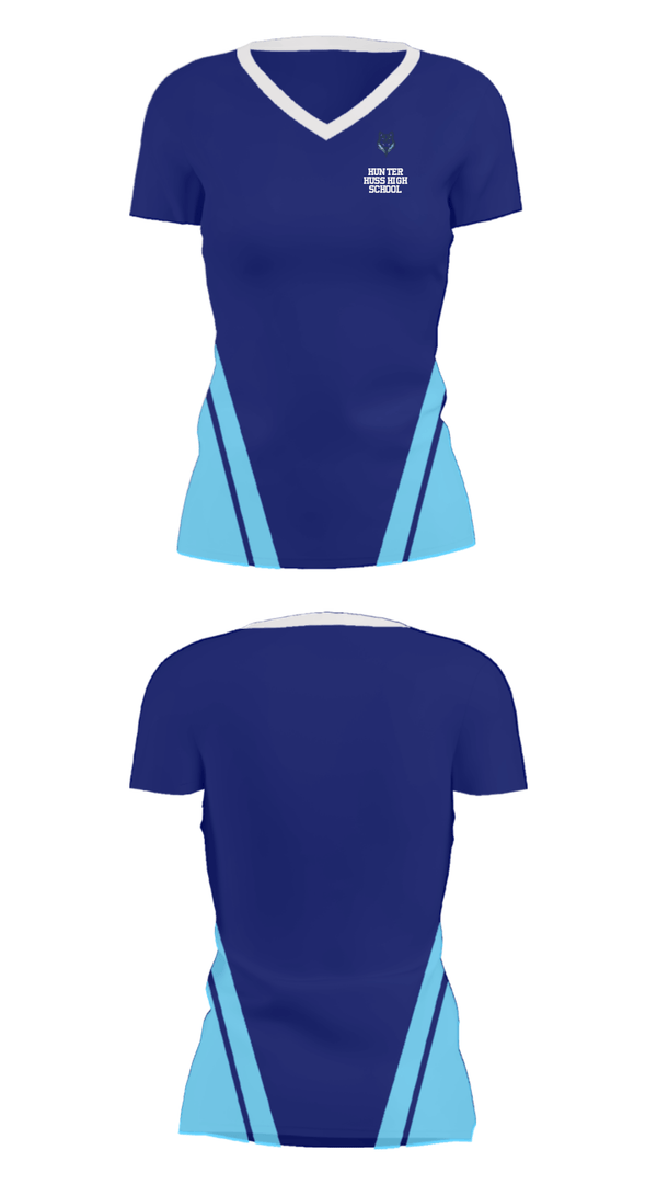 Women's Short Sleeve Vneck Shirt, Hunter Huss High School, Wrestling, Teamtime, Team time, sublimation, custom sports apparel, team uniforms, spirit wear, spiritwear, sports uniforms, custom shirts, team store, custom team store, fundraiser sports, apparel fundraiser