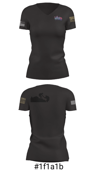 QRFup.org 47459873 Women's Short Sleeve V-neck Shirt - 4