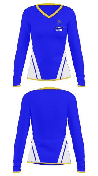 Women's Long Sleeve Vneck Shirt, Eduprize School, Spirit Store, Teamtime, Team time, sublimation, custom sports apparel, team uniforms, spirit wear, spiritwear, sports uniforms, custom shirts, team store, custom team store, fundraiser sports, apparel fundraiser