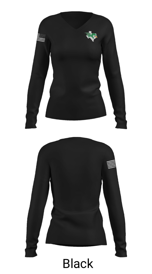 Women's Long Sleeve Vneck Shirt, Bangs High School, Spirit Store, Teamtime, Team time, sublimation, custom sports apparel, team uniforms, spirit wear, spiritwear, sports uniforms, custom shirts, team store, custom team store, fundraiser sports, apparel fundraiser