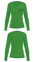 West Jones High School Basketball 7601592 Women's Long Sleeve V-neck Shirt - 34