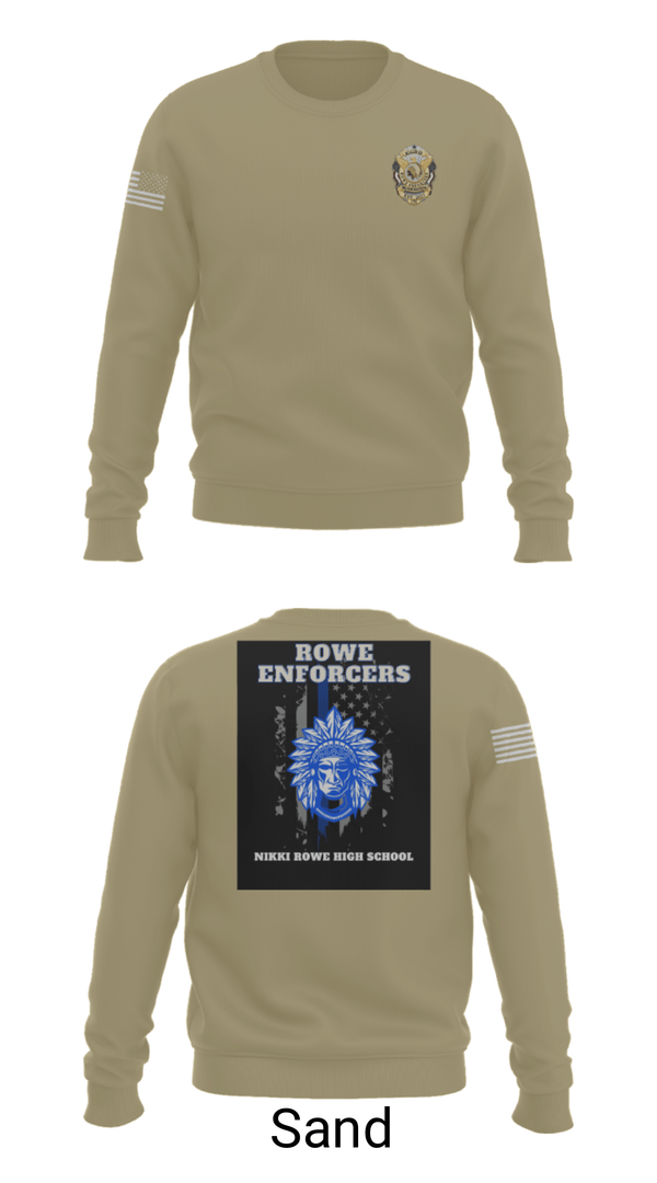 Crew Neck Sweatshirt, Rowe Enforcers, Police, Teamtime, Team time, sublimation, custom sports apparel, team uniforms, spirit wear, spiritwear, sports uniforms, custom shirts, team store, custom team store, fundraiser sports, apparel fundraiser
