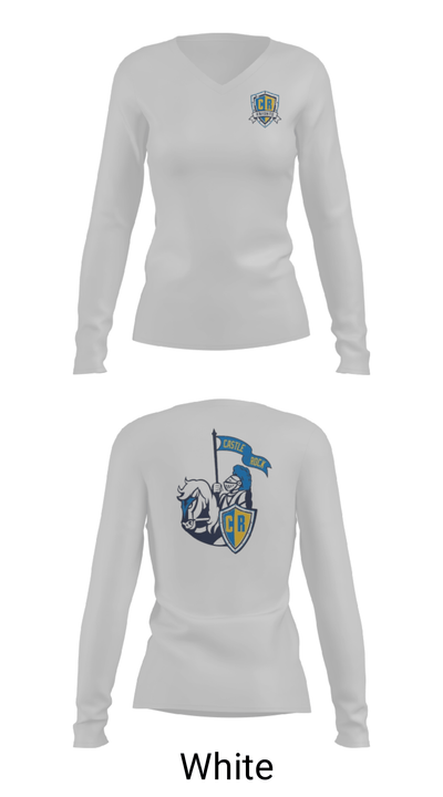 Castle Rock Elementary 34121157 Women's Long Sleeve V-neck Shirt - 6