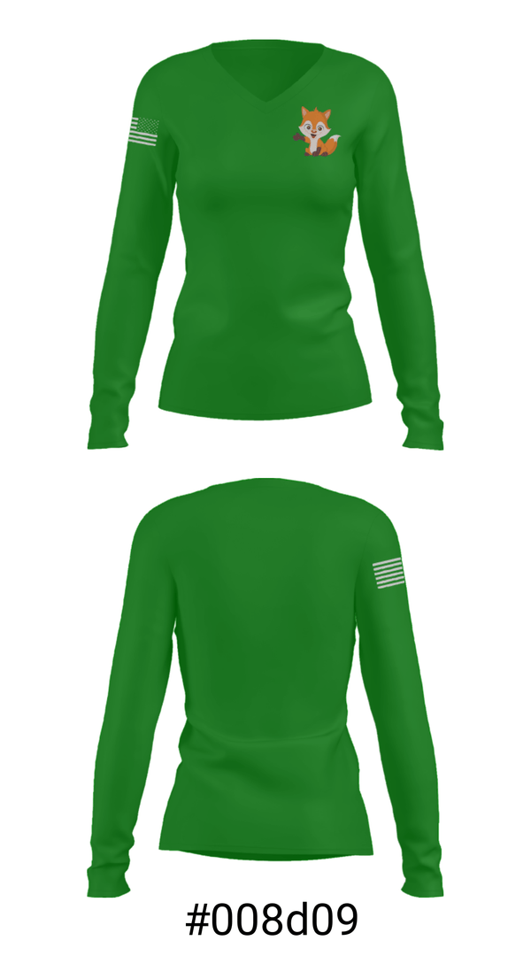 Women's Long Sleeve Vneck Shirt, Hamilton County Preschool Center, , Teamtime, Team time, sublimation, custom sports apparel, team uniforms, spirit wear, spiritwear, sports uniforms, custom shirts, team store, custom team store, fundraiser sports, apparel fundraiser