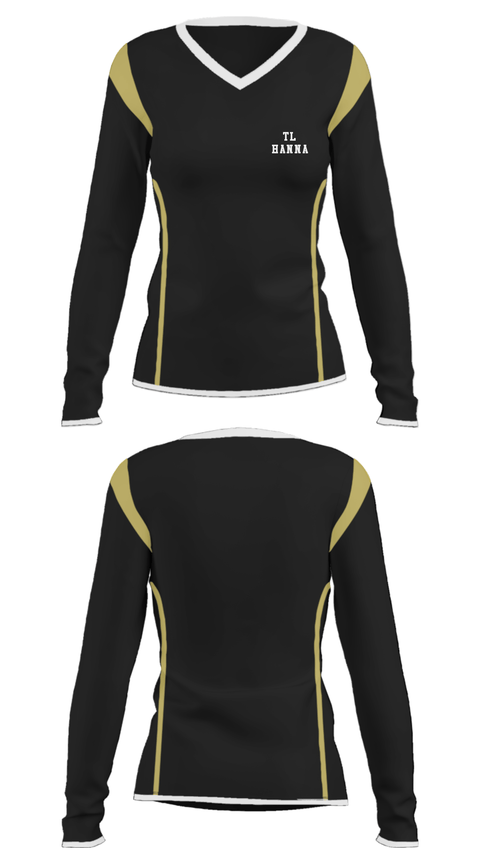 Women's Long Sleeve Vneck Shirt, TL Hanna, Women's Lacrosse, Teamtime, Team time, sublimation, custom sports apparel, team uniforms, spirit wear, spiritwear, sports uniforms, custom shirts, team store, custom team store, fundraiser sports, apparel fundraiser
