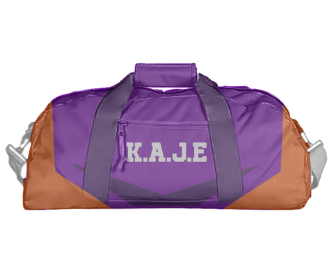 Duffle Bag, K.A.J.E, , Teamtime, Team time, sublimation, custom sports apparel, team uniforms, spirit wear, spiritwear, sports uniforms, custom shirts, team store, custom team store, fundraiser sports, apparel fundraiser