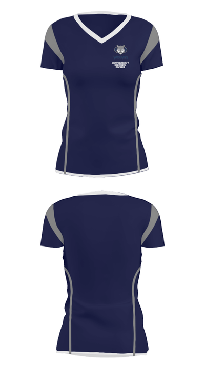 West Clermont High School Bowling 76436925 Women's Short Sleeve V-neck Shirt - 30