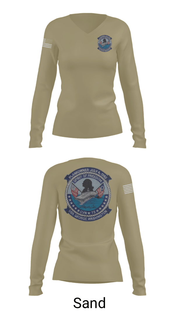 Women's Long Sleeve Vneck Shirt, , Navy, Teamtime, Team time, sublimation, custom sports apparel, team uniforms, spirit wear, spiritwear, sports uniforms, custom shirts, team store, custom team store, fundraiser sports, apparel fundraiser