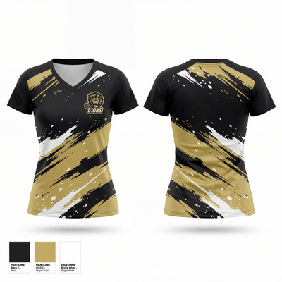Gt lions 92658030 Women's Short Sleeve V-neck Shirt - 1