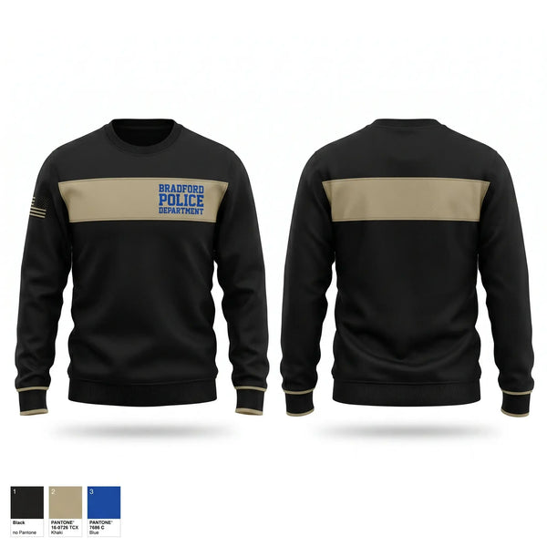Crew Neck Sweatshirt, Bradford police department, Police, Teamtime, Team time, sublimation, custom sports apparel, team uniforms, spirit wear, spiritwear, sports uniforms, custom shirts, team store, custom team store, fundraiser sports, apparel fundraiser
