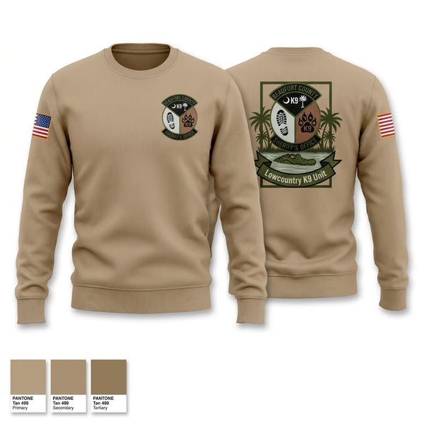 Crew Neck Sweatshirt, Lowcountry K-9 Unit, Police, Teamtime, Team time, sublimation, custom sports apparel, team uniforms, spirit wear, spiritwear, sports uniforms, custom shirts, team store, custom team store, fundraiser sports, apparel fundraiser