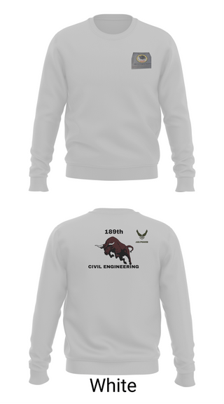Crew Neck Sweatshirt, 189th Civil Engineering, Air Force, Teamtime, Team time, sublimation, custom sports apparel, team uniforms, spirit wear, spiritwear, sports uniforms, custom shirts, team store, custom team store, fundraiser sports, apparel fundraiser