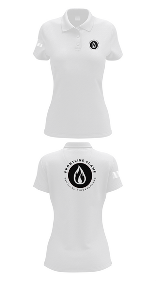 Womens Short Sleeve Performance Polo, Frontline Flames, , Teamtime, Team time, sublimation, custom sports apparel, team uniforms, spirit wear, spiritwear, sports uniforms, custom shirts, team store, custom team store, fundraiser sports, apparel fundraiser