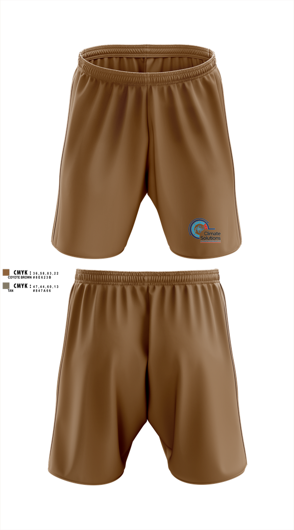 Athletic Shorts With Pockets, Climate Solutions Air conditioning & Refrigeration LLC, , Teamtime, Team time, sublimation, custom sports apparel, team uniforms, spirit wear, spiritwear, sports uniforms, custom shirts, team store, custom team store, fundraiser sports, apparel fundraiser