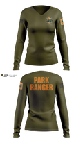 York County Park Ranger Division Women's Long Sleeve V-neck Shirt - 11