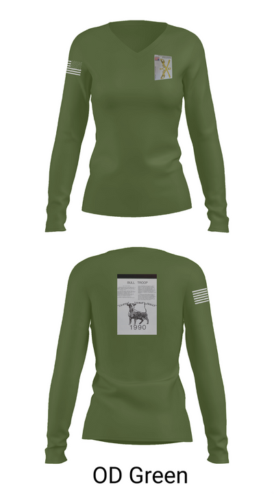 2nd Armored Cavalry Regiment 7857007 Women's Long Sleeve V-neck Shirt - 57