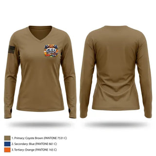 Womens Long Sleeve Vneck Shirt, B.H.B.A.N., Army, Teamtime, Team time, sublimation, custom sports apparel, team uniforms, spirit wear, spiritwear, sports uniforms, custom shirts, team store, custom team store, fundraiser sports, apparel fundraiser