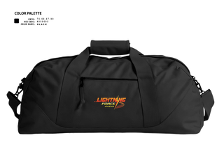 Duffle Bag, Lightning Force Athletics, Track & Field, Teamtime, Team time, sublimation, custom sports apparel, team uniforms, spirit wear, spiritwear, sports uniforms, custom shirts, team store, custom team store, fundraiser sports, apparel fundraiser
