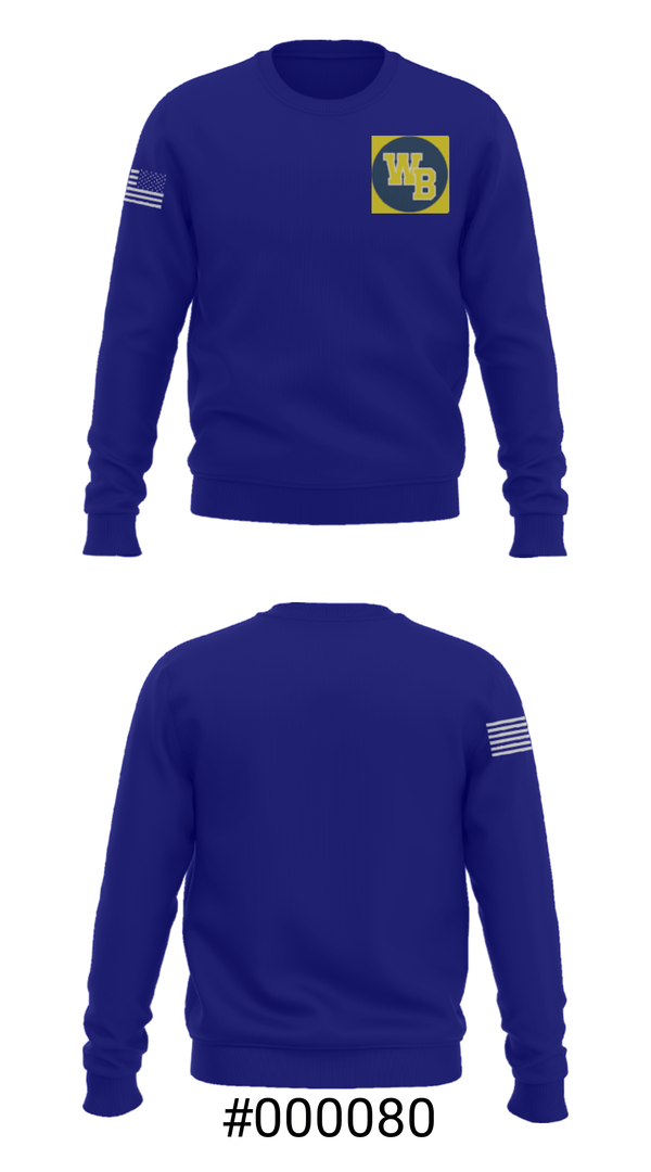 Crew Neck Sweatshirt, West Babylon Junior High School Wrestling, Wrestling, Teamtime, Team time, sublimation, custom sports apparel, team uniforms, spirit wear, spiritwear, sports uniforms, custom shirts, team store, custom team store, fundraiser sports, apparel fundraiser