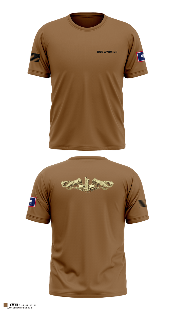 Short Sleeve Performance Shirt, USS WYOMING, Navy, Teamtime, Team time, sublimation, custom sports apparel, team uniforms, spirit wear, spiritwear, sports uniforms, custom shirts, team store, custom team store, fundraiser sports, apparel fundraiser