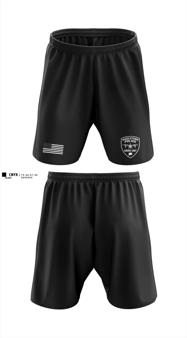 Athletic Shorts With Pockets, Middletown Police Department Drone Unit, Police, Teamtime, Team time, sublimation, custom sports apparel, team uniforms, spirit wear, spiritwear, sports uniforms, custom shirts, team store, custom team store, fundraiser sports, apparel fundraiser