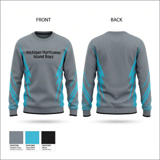 Crew Neck Sweatshirt, Michigan Hurricanes (Island Boyz, , Teamtime, Team time, sublimation, custom sports apparel, team uniforms, spirit wear, spiritwear, sports uniforms, custom shirts, team store, custom team store, fundraiser sports, apparel fundraiser