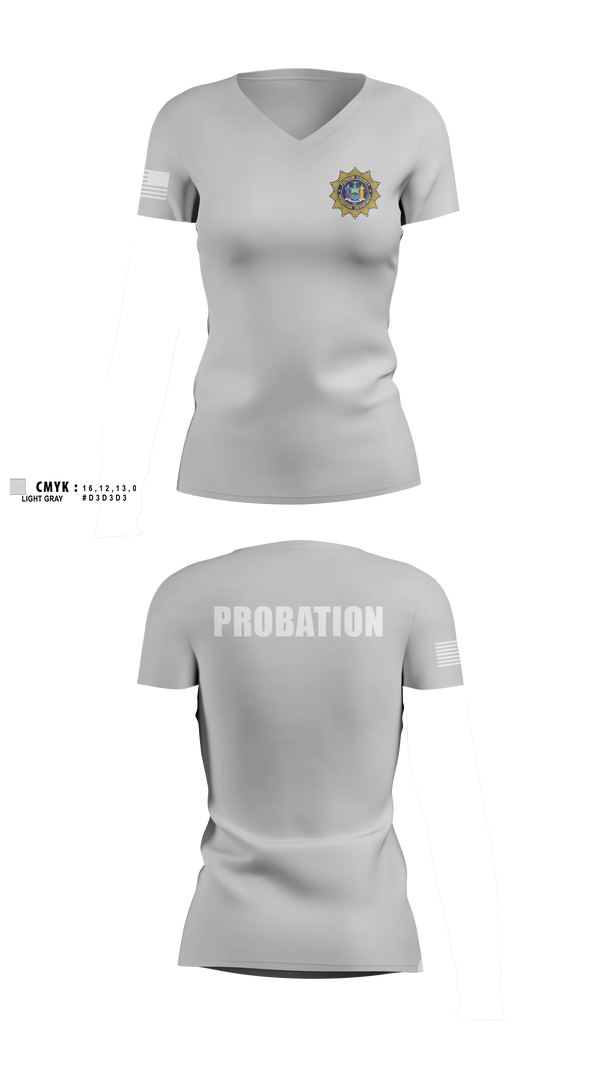 Putnam County Probation Department Women's Short Sleeve V-neck Shirt - 6