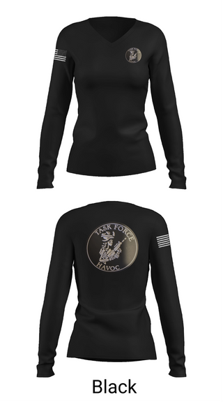 Womens Long Sleeve Vneck Shirt, Task Force Havoc, , Teamtime, Team time, sublimation, custom sports apparel, team uniforms, spirit wear, spiritwear, sports uniforms, custom shirts, team store, custom team store, fundraiser sports, apparel fundraiser