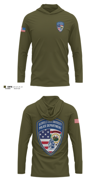 Long Sleeve Hooded Sun Shirt, Woodville State University Police Department, Police, Teamtime, Team time, sublimation, custom sports apparel, team uniforms, spirit wear, spiritwear, sports uniforms, custom shirts, team store, custom team store, fundraiser sports, apparel fundraiser