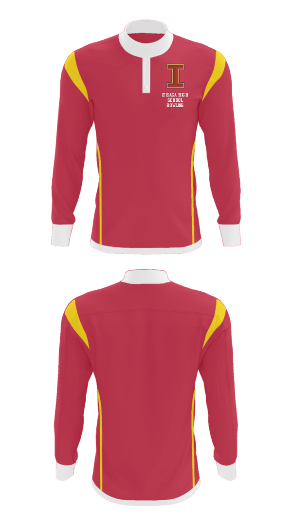 Quarter Zip Jacket, Ithaca High School Bowling, Bowling, Teamtime, Team time, sublimation, custom sports apparel, team uniforms, spirit wear, spiritwear, sports uniforms, custom shirts, team store, custom team store, fundraiser sports, apparel fundraiser