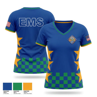 Womens Short Sleeve Vneck Shirt, Southern Berkshire Ambulance, EMS/EMT, Teamtime, Team time, sublimation, custom sports apparel, team uniforms, spirit wear, spiritwear, sports uniforms, custom shirts, team store, custom team store, fundraiser sports, apparel fundraiser