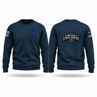 Crew Neck Sweatshirt, Virginia State Police, Police, Teamtime, Team time, sublimation, custom sports apparel, team uniforms, spirit wear, spiritwear, sports uniforms, custom shirts, team store, custom team store, fundraiser sports, apparel fundraiser