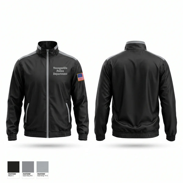 Windbreaker, Youngsville Police Department, Police, Teamtime, Team time, sublimation, custom sports apparel, team uniforms, spirit wear, spiritwear, sports uniforms, custom shirts, team store, custom team store, fundraiser sports, apparel fundraiser