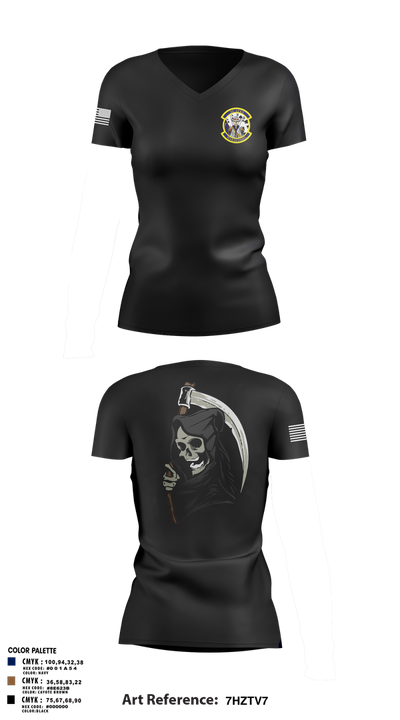 89th ATKS 4594121 Women's Short Sleeve V-neck Shirt - 3