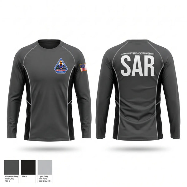 Long Sleeve Performance Shirt, Clark County Search and Rescue, Police, Teamtime, Team time, sublimation, custom sports apparel, team uniforms, spirit wear, spiritwear, sports uniforms, custom shirts, team store, custom team store, fundraiser sports, apparel fundraiser