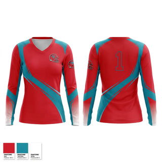 Womens Long Sleeve Vneck Shirt, Beltway Generals, , Teamtime, Team time, sublimation, custom sports apparel, team uniforms, spirit wear, spiritwear, sports uniforms, custom shirts, team store, custom team store, fundraiser sports, apparel fundraiser