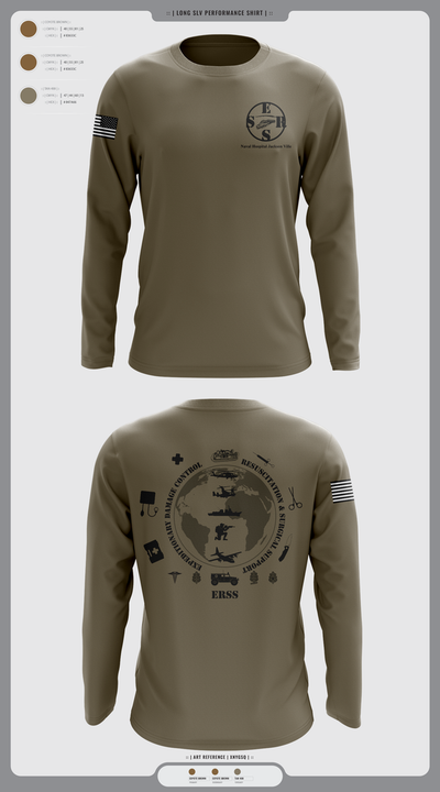 Naval Hospital Jacksonville ERSS 6732862 Long Sleeve Performance Shirt 2